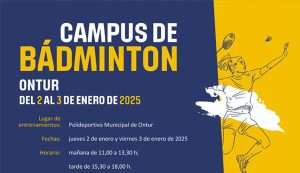 I Campus navideño de bádminton de Ontur