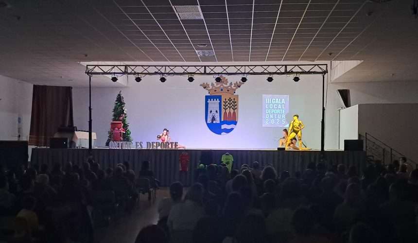 Imagen del salón de bailes de Ontur durante la pasada Gala Local del Deporte