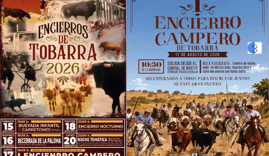 Cartel festejos taurinos en Tobarra