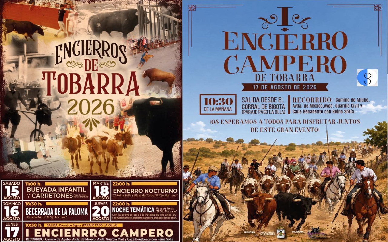 Cartel festejos taurinos en Tobarra