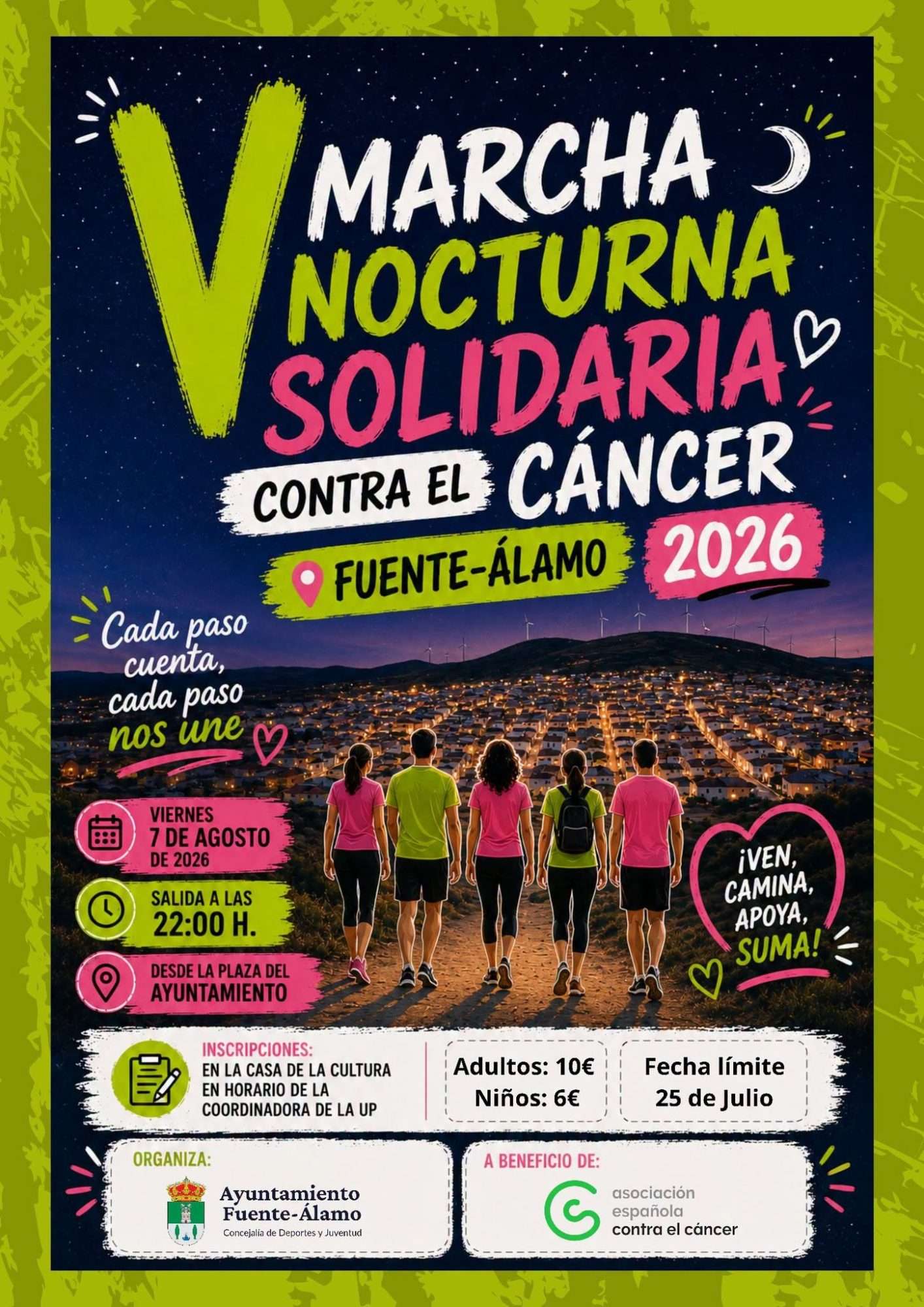 V Marcha Nocturna contra el Cancer Fuente-Álamo