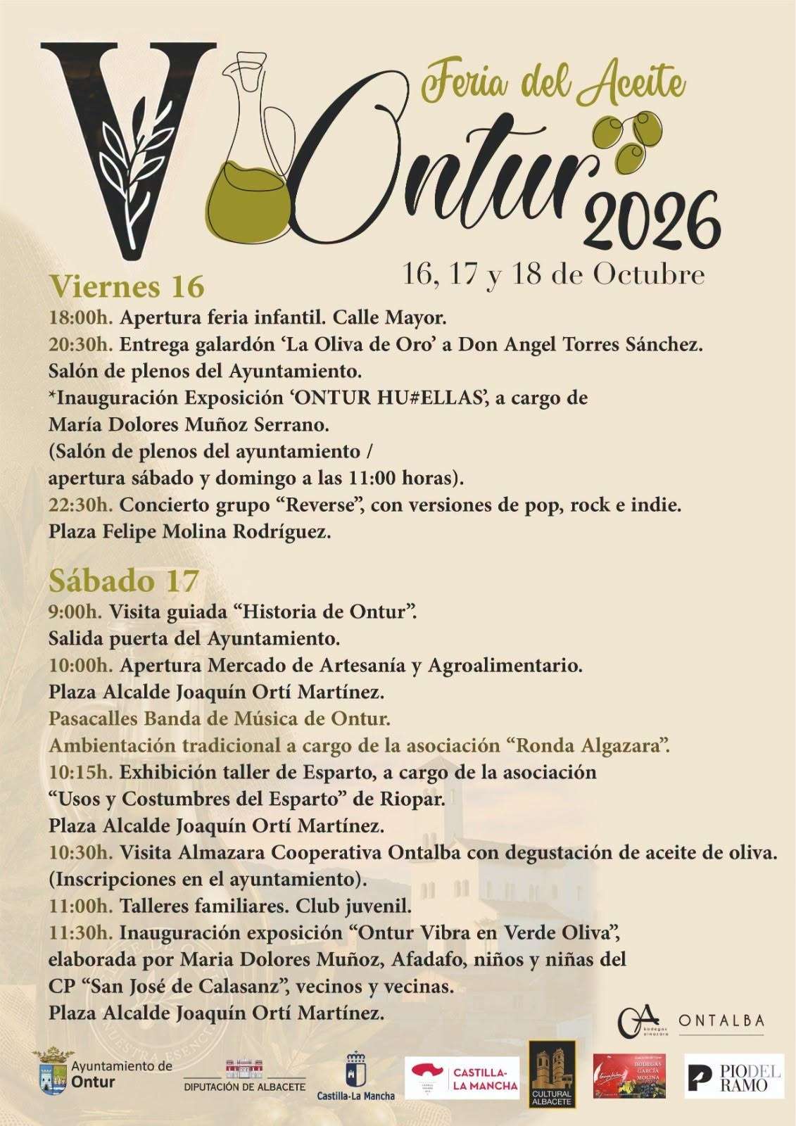 Programación Feria del Aceite Ontur